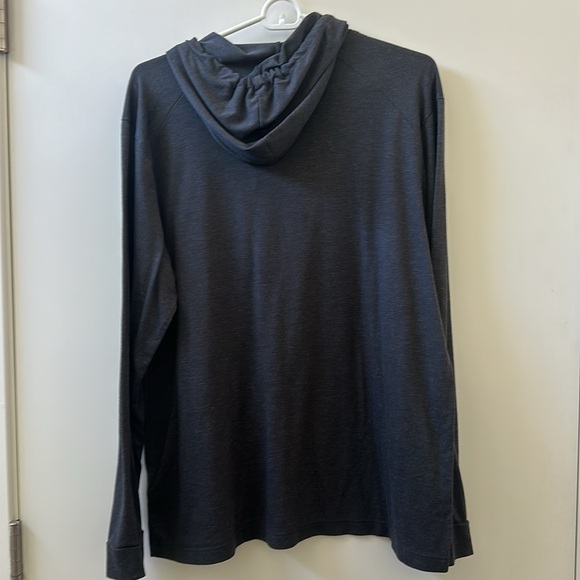 Duck camp charcoal grey lightweight bamboo hoodie with zip pocket - Picture 5 of 5